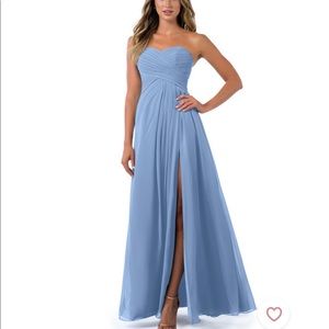 Azazie Arabella Allure dress: steel blue